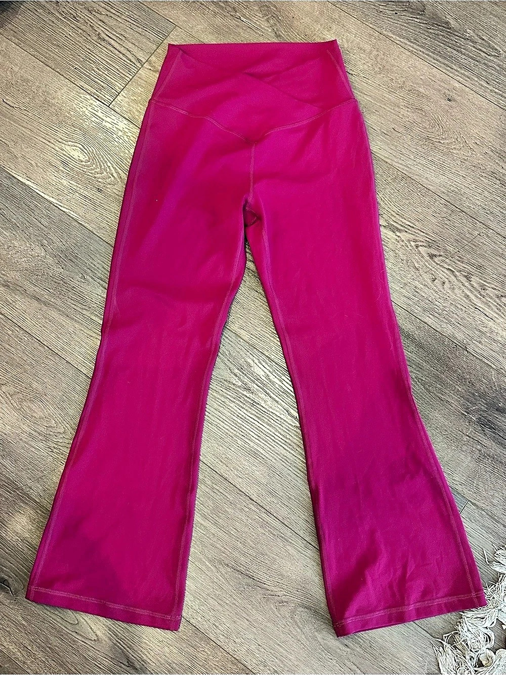 CRZ YOGA Butterluxe Crossover Flare Legging Pink Medium
